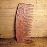 Peigne à Barbe n°9 dents larges Edition Pin-Up BIG RED Beard Combs