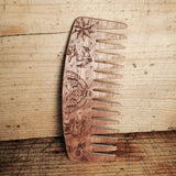Peigne à Barbe n°9 dents larges Edition Tatoo BIG RED Beard Combs